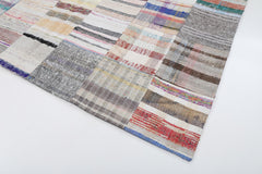 Kirk Yama Beige Patchwork Cotton Wool Handmade Area Rug 6'7'' x 9'10''