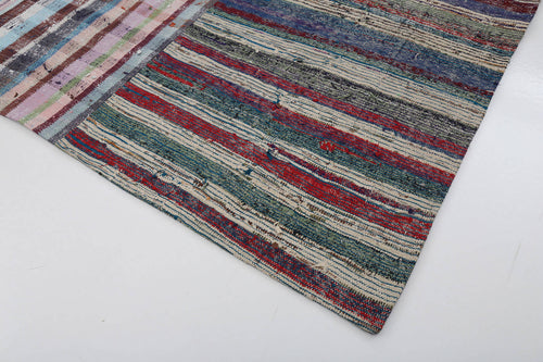 Kirk Yama Grey Patchwork Cotton Wool Handmade Area Rug 8'3'' x 10'1''