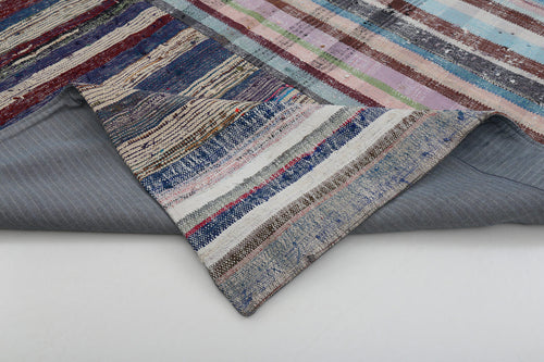 Kirk Yama Grey Patchwork Cotton Wool Handmade Area Rug 8'3'' x 10'1''