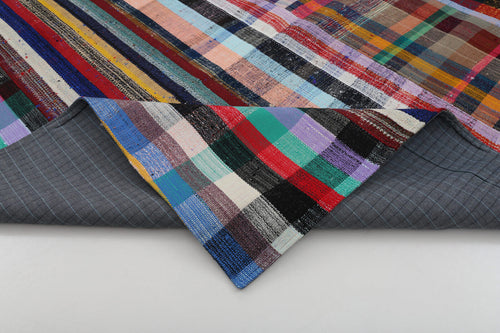 Kirk Yama Grey Patchwork Cotton Wool Handmade Area Rug 8'2'' x 10'1''