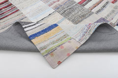 Kirk Yama Beige Patchwork Cotton Wool Handmade Area Rug 8'3'' x 11'6''