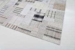Kirk Yama Beige Patchwork Cotton Wool Handmade Area Rug 8'3'' x 10'0''