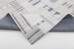 Handmade Area Rug - Beige Patchwork Cotton Wool Vintage Turkish Carpet 8'4''x10'