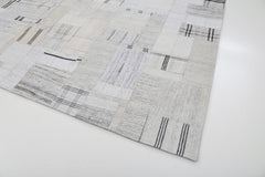 Kirk Yama Beige Patchwork Cotton Wool Handmade Area Rug 8'3'' x 10'0''