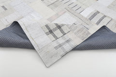 Kirk Yama Beige Patchwork Cotton Wool Handmade Area Rug 8'3'' x 10'0''