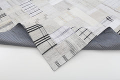 Handmade Area Rug – Beige Patchwork Cotton Wool Vintage Turkish Carpet 8'3''x10'