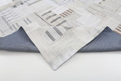 Handmade Area Rug - Kirk Yama Beige Patchwork Cotton Wool Carpet 8'8'' x 12'2''