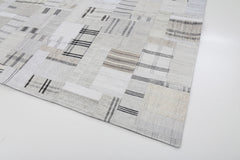 Kirk Yama Beige Patchwork Cotton Wool Handmade Area Rug 8'8'' x 11'11''