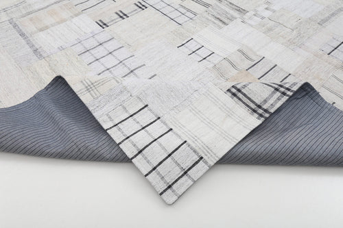 Kirk Yama Beige Patchwork Cotton Wool Handmade Area Rug 8'8'' x 11'11''