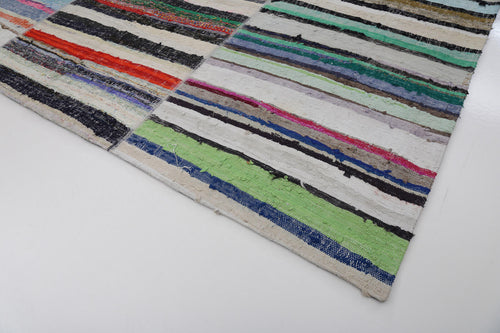 Kirk Yama Beige Patchwork Cotton Wool Handmade Area Rug 9'9'' x 13'2''