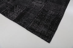 Flag Patchwork White Figured Cotton Wool Handmade Area Rug 6'7'' x 9'11''