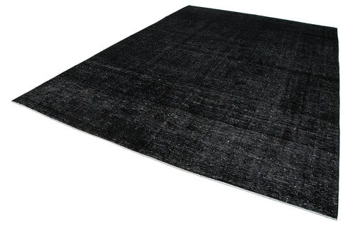 Persian Black Classic Cotton Wool Handmade Area Rug 8'11'' x 12'6''