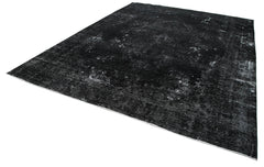Persian Black Classic Cotton Wool Handmade Area Rug 9'7'' x 12'7''