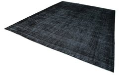 Persian Black Classic Cotton Wool Handmade Area Rug 9'7'' x 12'8''