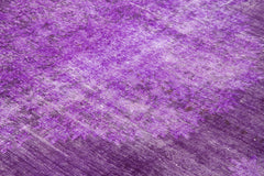 Persian Purple Classic Cotton Wool Handmade Area Rug 9'7'' x 13'2''