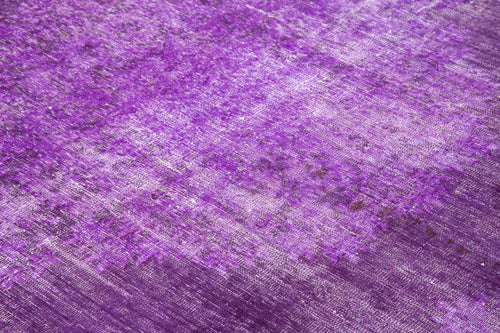Persian Purple Classic Cotton Wool Handmade Area Rug 9'7'' x 13'2''