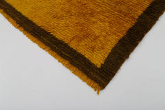 Tulu Yellow Geometric Cotton Wool Handmade Area Rug 3'6'' x 5'10''