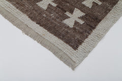 Tulu Beige Geometric Cotton Wool Handmade Area Rug 3'9'' x 6'0''
