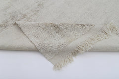 Tulu Beige Geometric Cotton Wool Handmade Area Rug 4'7'' x 6'0''