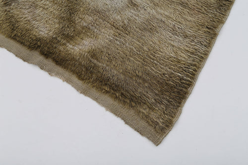 Handmade Area Rug – Brown Geometric Cotton Wool Vintage Wool Rug 3'1''x5'3''