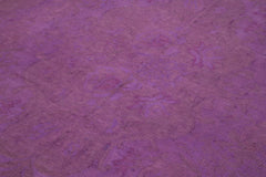 Moldovian Floral Purple Floral Cotton Wool Goat Hair Handmade Rug 6'9'' x 9'8''