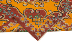 Moldovian Floral Red Floral Cotton Wool Goat Hair Handmade Rug 6'4'' x 9'0''