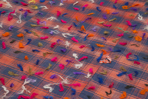 Anatolian Kilim Red Striped Cotton Wool Handmade Area Rug 5'11'' x 10'6''