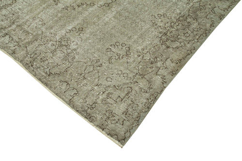 Overdyed Vintage Grey Vintage Cotton Wool Handmade Area Rug 5'7'' x 9'2''