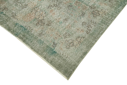 Overdyed Vintage Blue Vintage Cotton Wool Handmade Area Rug 5'7'' x 8'9''