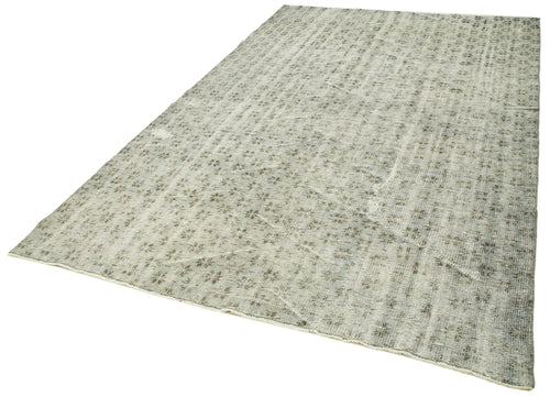 Overdyed Vintage Grey Vintage Cotton Wool Handmade Area Rug 6'0'' x 9'0''