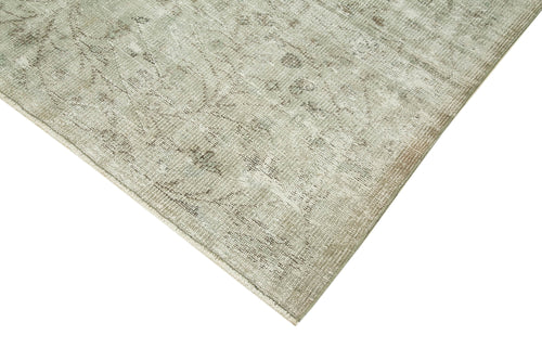 Overdyed Vintage Grey Vintage Cotton Wool Handmade Area Rug 5'11'' x 8'8''
