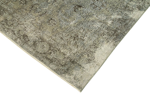 Overdyed Vintage Grey Vintage Cotton Wool Handmade Area Rug 5'3'' x 9'8''