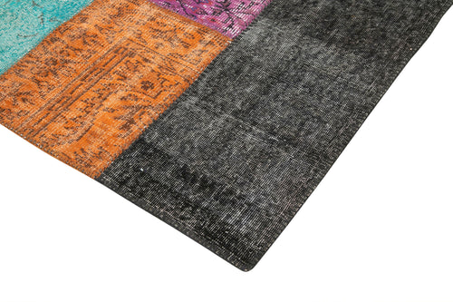 Kirk Yama Pink Patchwork Cotton Wool Handmade Area Rug 6'9'' x 9'1''