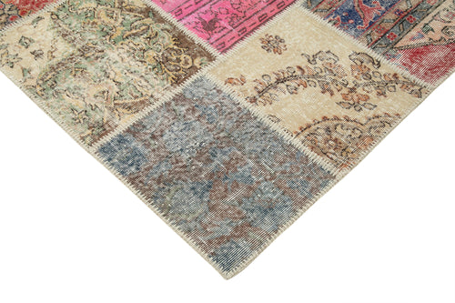 Kirk Yama Beige Patchwork Cotton Wool Handmade Area Rug 9'11'' x 13'3''