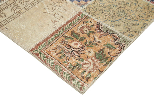 Kirk Yama Beige Patchwork Cotton Wool Handmade Area Rug 9'11'' x 13'2''
