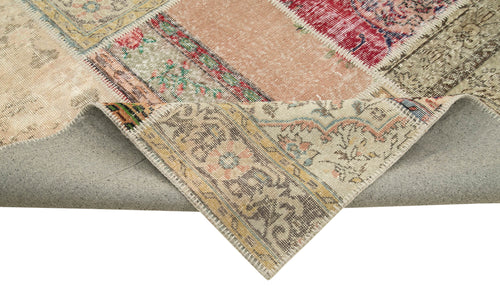 Kirk Yama Beige Patchwork Cotton Wool Handmade Area Rug 9'11'' x 13'2''
