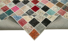 Kirk Yama Pink Patchwork Cotton Wool Handmade Area Rug 9'10'' x 13'1''