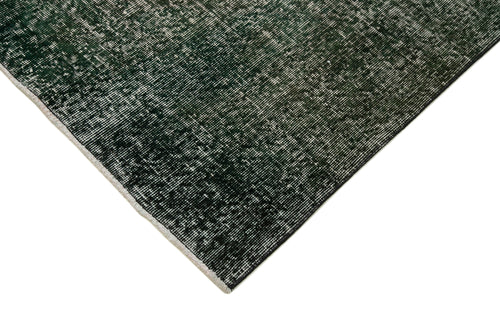 Zile Black Vintage Cotton Wool Handmade Area Rug 4'10'' x 12'9''