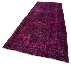 Zile Pink Vintage Cotton Wool Handmade Area Rug 4'8'' x 12'8''