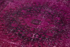 Zile Pink Vintage Cotton Wool Handmade Area Rug 4'8'' x 12'8''