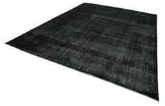 Persian Black Classic Cotton Wool Handmade Area Rug 9'6'' x 13'3''