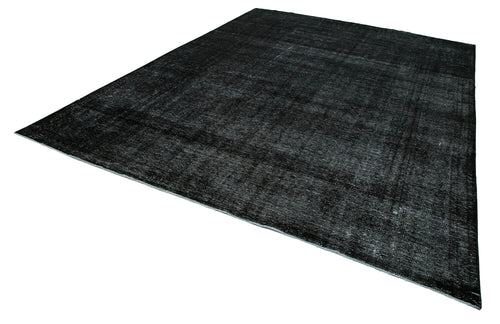 Persian Black Classic Cotton Wool Handmade Area Rug 9'6'' x 13'3''