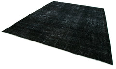 Persian Black Classic Cotton Wool Handmade Area Rug 9'5'' x 11'6''