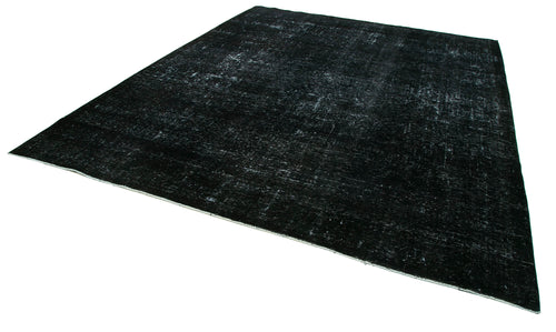 Persian Black Classic Cotton Wool Handmade Area Rug 9'5'' x 11'6''