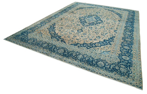 Handmade Area Rug - Persian Classic Cotton Wool Vintage Hand Woven Carpet 9'11''x13'7''