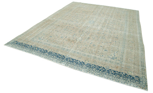 Persian Beige Classic Cotton Wool Handmade Area Rug 8'10'' x 11'10''