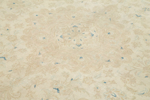 Persian Beige Classic Cotton Wool Handmade Area Rug 6'9'' x 9'8''