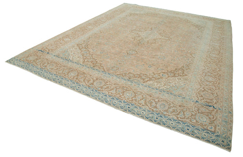 Persian Beige Classic Cotton Wool Handmade Area Rug 9'10'' x 13'0''