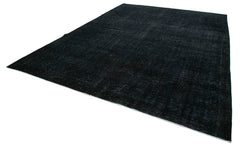 Persian Black Classic Cotton Wool Handmade Area Rug 9'9'' x 13'7''