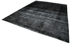 Persian Black Classic Cotton Wool Handmade Area Rug 9'6'' x 13'2''